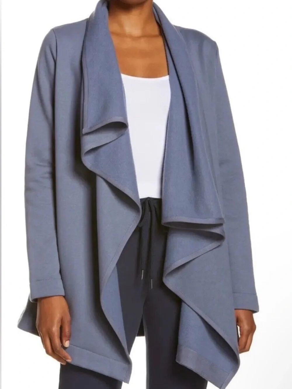 UGG Janni Fleece Blanket Cardigan Small- Steel Blue